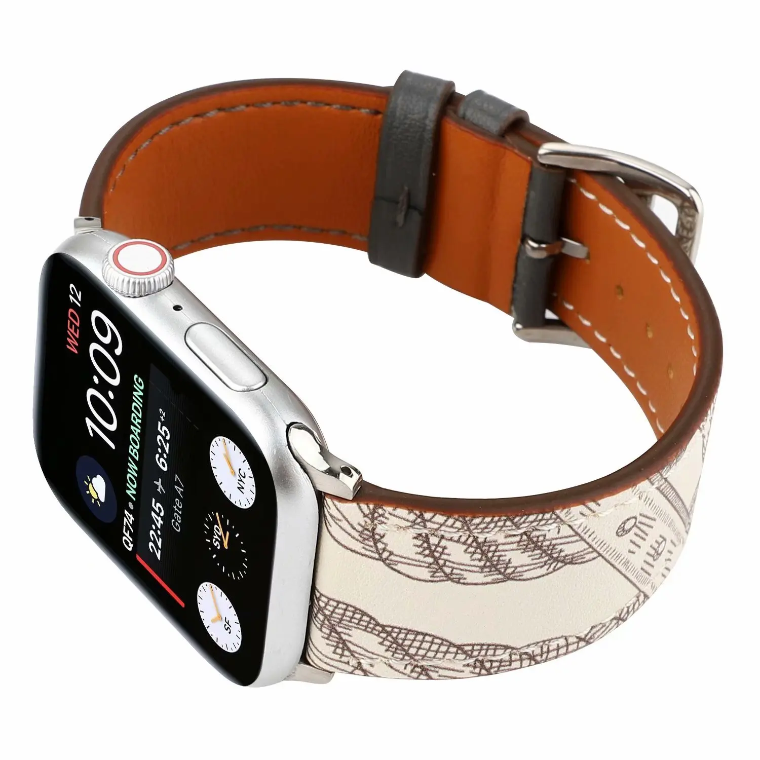 Производитель кожаных петель для iwatch 5 4 3 2 1 ремешок для Apple Watch 38 мм 42 мм 40 мм 44 мм цветочный дизайн