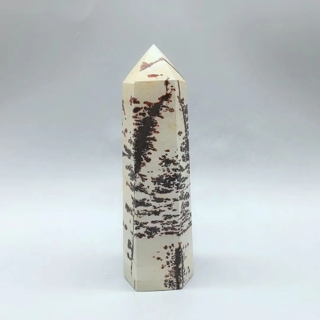 

AAAAA+ 100% Natural crystal stone and crystal Chinese traditional painting stone quartz reiki healing stone tower energy obelisk