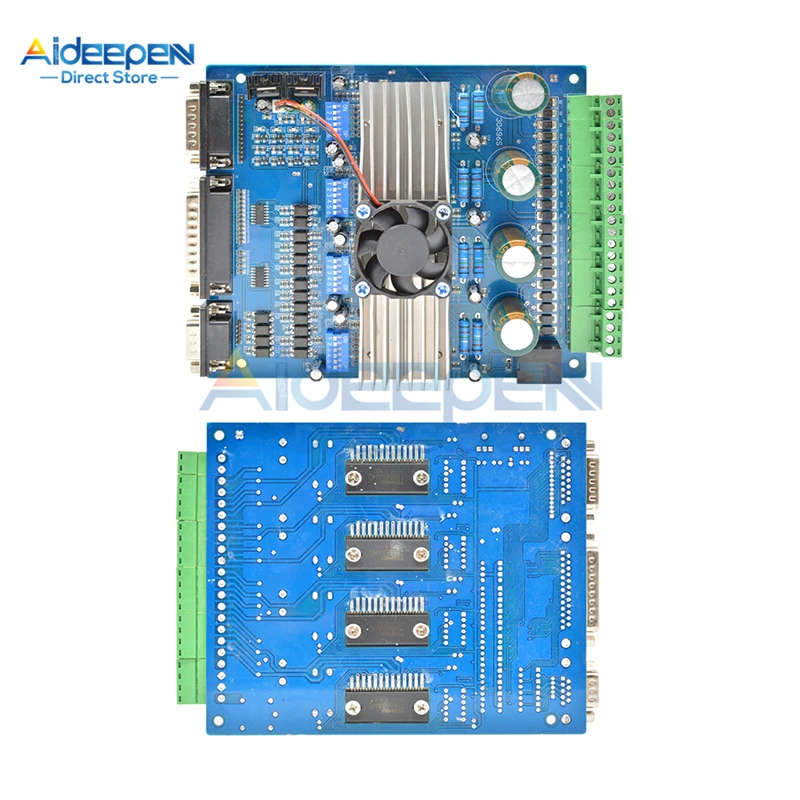 TB6560 DC 12-36 в 3A 4 оси шагового двигателя плата контроллера с ЧПУ двигатель постоянного тока привод с вентилятором для однополярного биполярного шагового двигателя