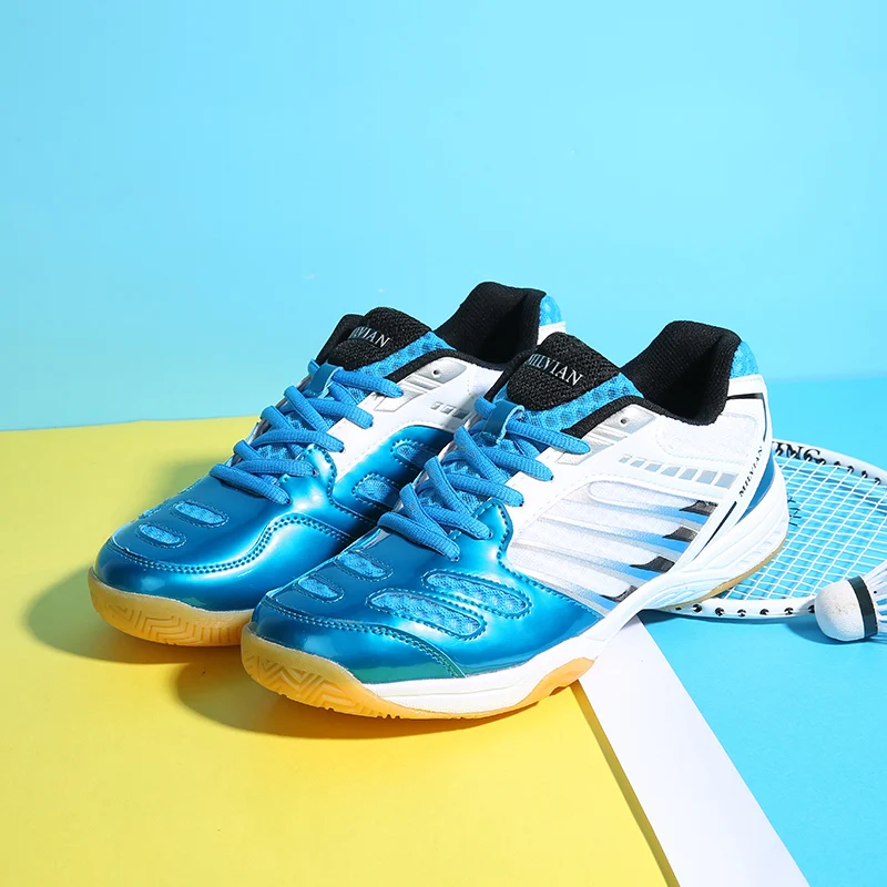 

New Professional Badminton Shoes Blue Red Quality Tennis Shoes for Men Size 36-45 Breathable Luxury Badminton Sneakers