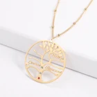 Женское Ожерелье MYDIY с именем на заказ, раннее ожерелье, винтажная Ювелирная цепочка, кулон с деревом жизни, подарок для бабушки