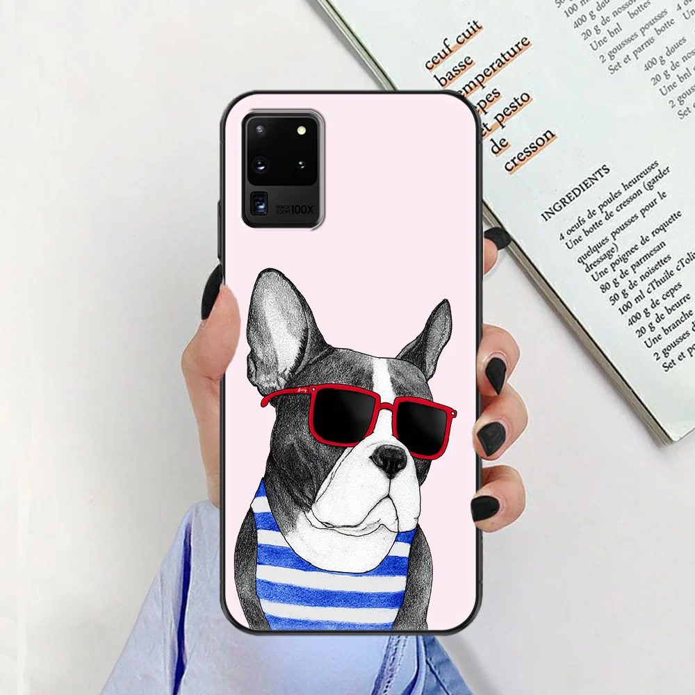 Чехол-накладка для Samsung Galaxy Note 4 8 9 10 20 S8 S9 S10 S10E S20 Plus UITRA Ультрачерный с французским
