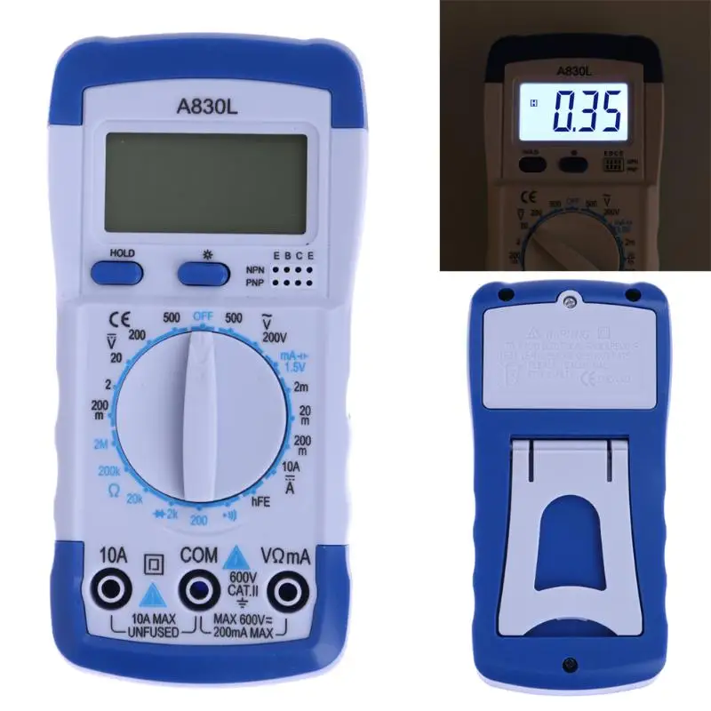 Цифровой мультиметр A830L ручной тестер с ЖК дисплеем функциями зуммера и диодов