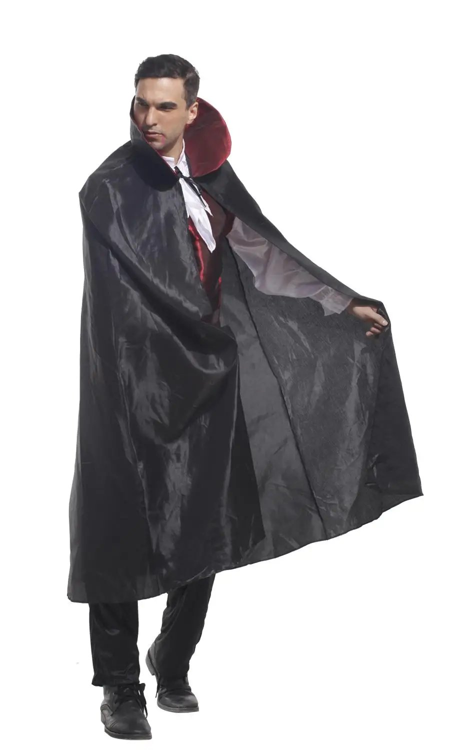 

Hot sale New Style Halloween Vampire Cosplay Costume Party Clothing for adult man costume set with cloak Black
