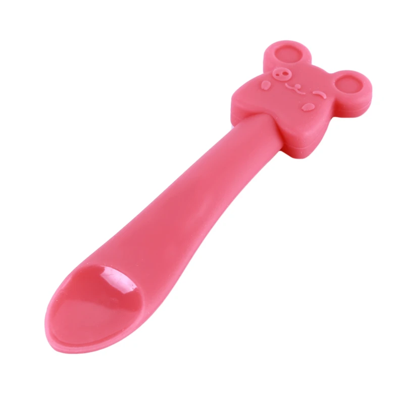

Cartoon Baby Silicone Animal Pattern Soft Feeding Spoon Tableware Newborn Food Training Spoon Infant Learning Spoons Dishes