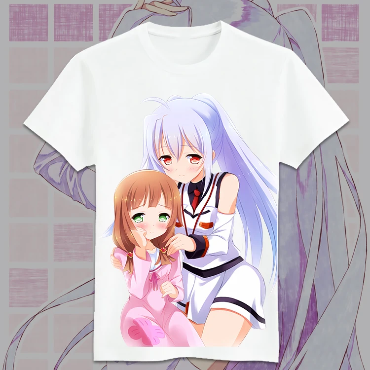 Японский аниме-футболка для косплея Plastic Memories Исла Кинушима Мичиру Картонная печать Летняя футболка Graphic Casual Top Tee on.