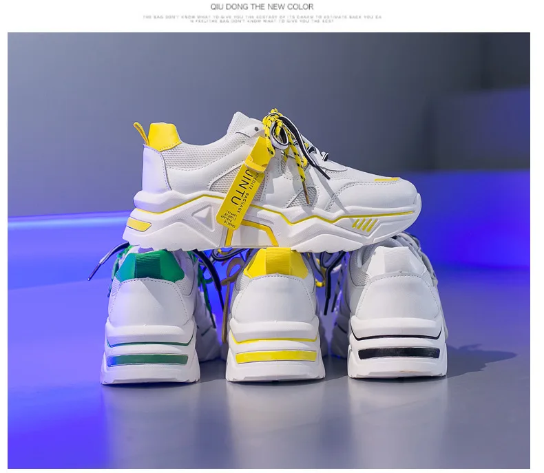 Женские массивные кроссовки на платформе повседневная Вулканизированная