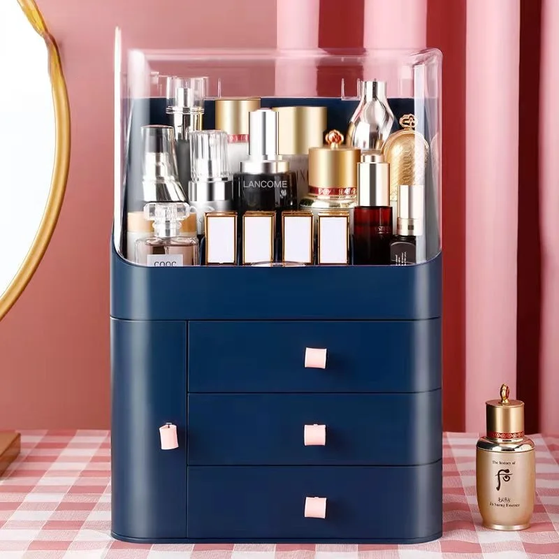 Organizador de Escritorio para Cosm&eacute;ticos, Caja de Almacenamiento con Gran Capacidad para Maquillajes, Esmaltes de U&ntilde;as y Joyer&iacute;a-0