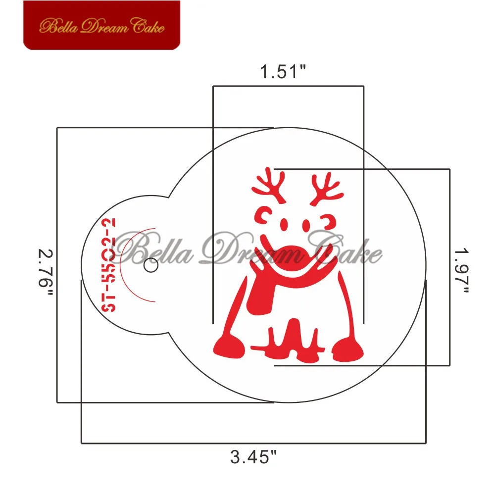 5pcs/set Angel/Elk/Tree Cookies Stencil Christmas Cake Decorating Tools Coffee Stencils Template Mold Baking Accessories | Дом и сад