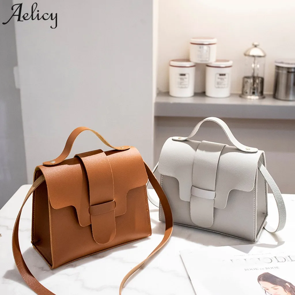Женские вечерние сумки Aelicy модные однотонные кожаные через плечо сумочки Прямая