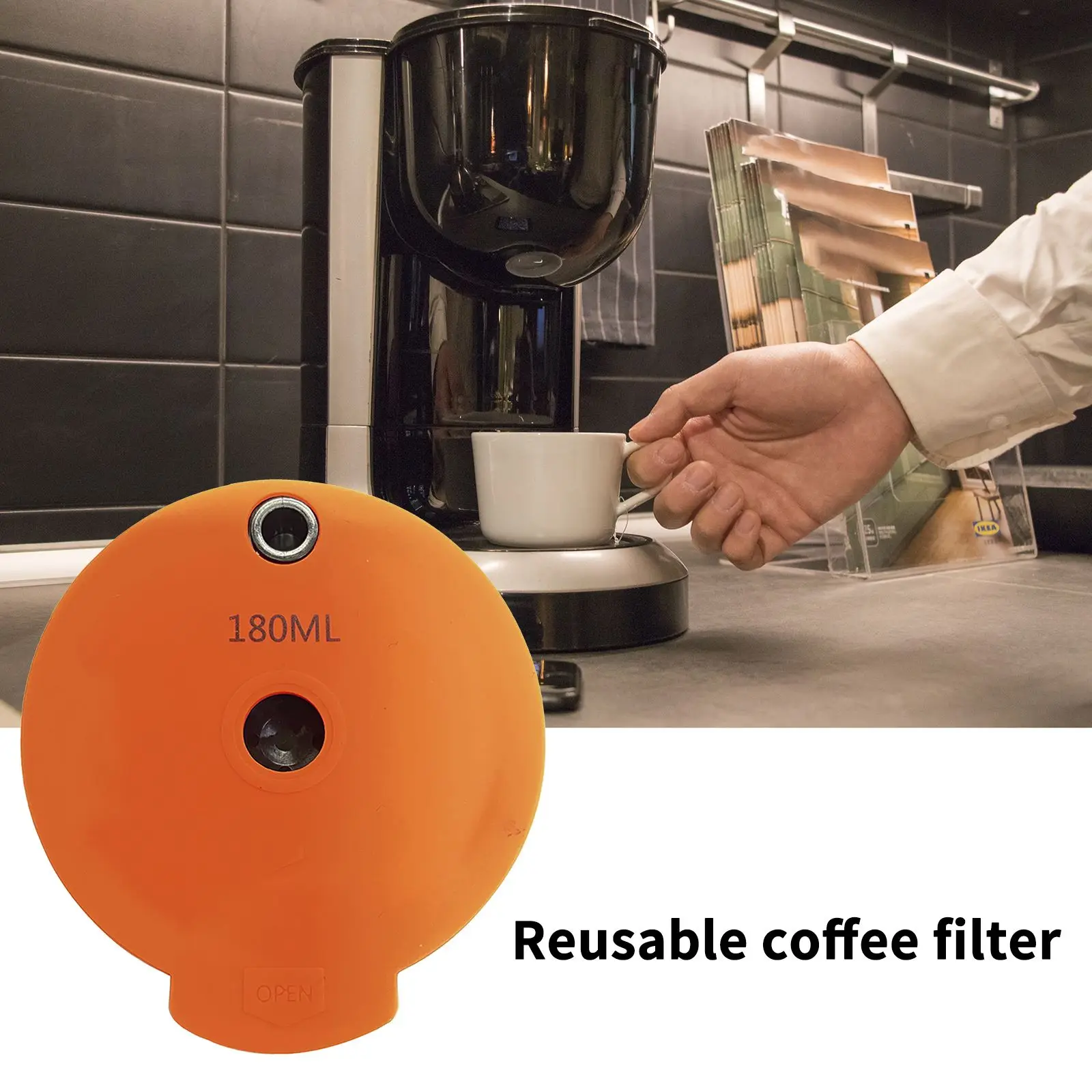 60/180 мл Кофе капсулы чашка фильтровальные чаши для NescafeRefillable шапки ложка-кисточка