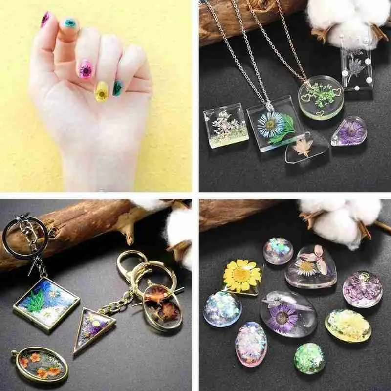

Silicone Mold Resin Accessories Set UV Resin Clay Epoxy Dried Products Jewelry Flower Earrings For Jewelry Tools Casting Pe K4L2