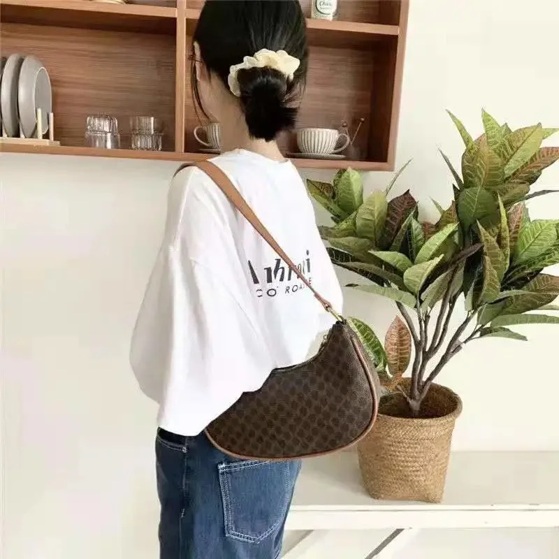 

Designer Hobo Bag Women 2021 Summer New Floral Brand Designers White Shoulder Hobos Females Luxury PU Leather Sling Handbag Bags