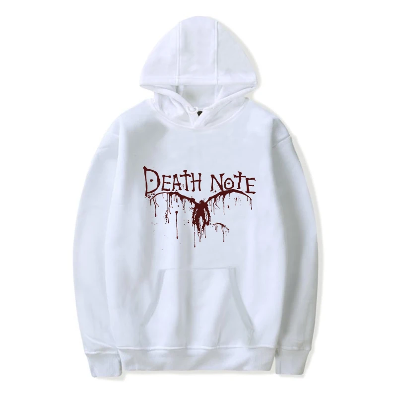 

100%Cotton Anime Death Note Hoodie Harajuku Kawaii y2k Streetwear Sweatshirt Coat Women Undefined Kpop Oversized Man Unisex