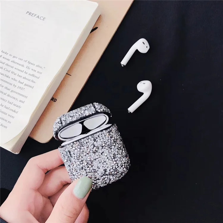 Защитный чехол для наушников AirPods 1 2 с блестками | Электроника