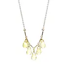 Цепочка с подвеской из натурального камня, 40 + 5 см, с 14-каратным золотом