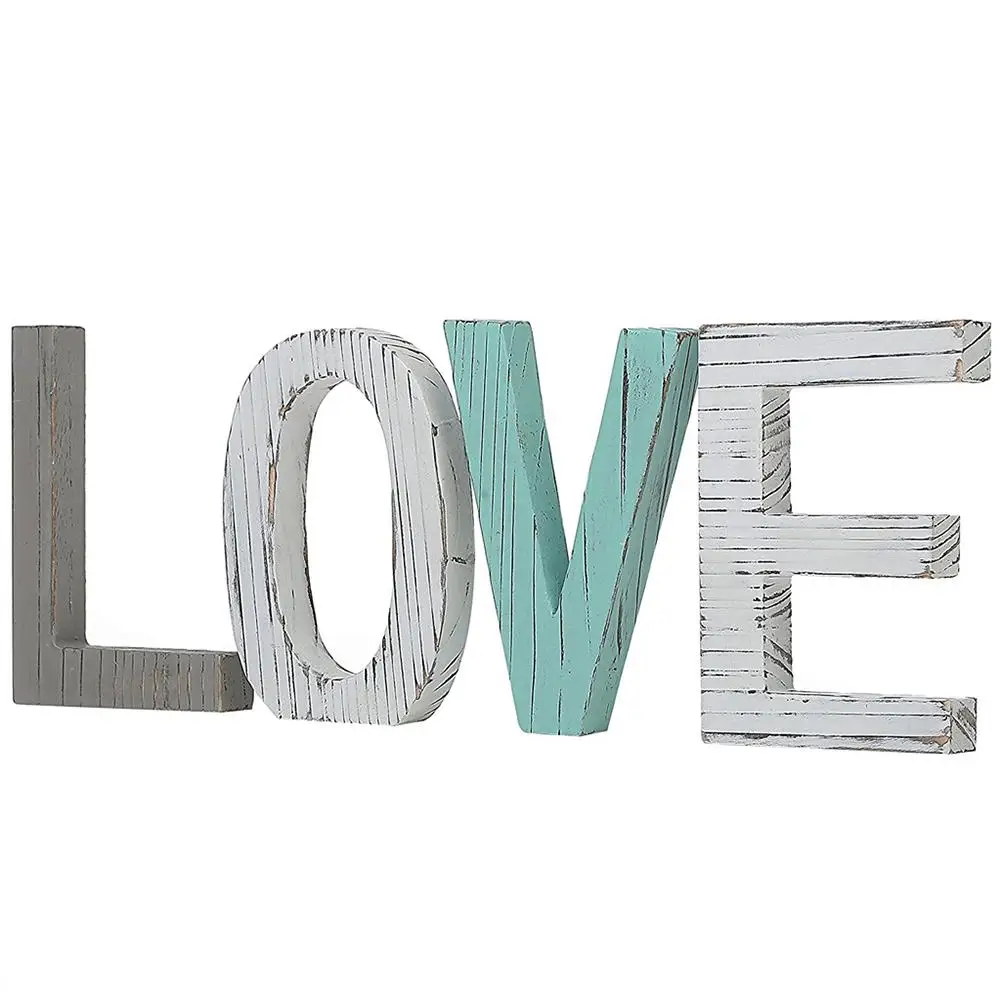 Yfashion сельская деревянная мебель в античном стиле Любовь Украшение из букв ручной