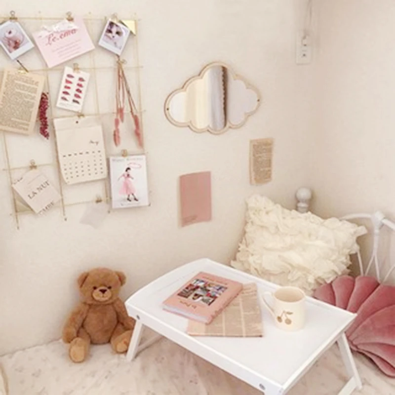 Деревянная рамка акриловое зеркало для макияжа декоративное неправильной формы