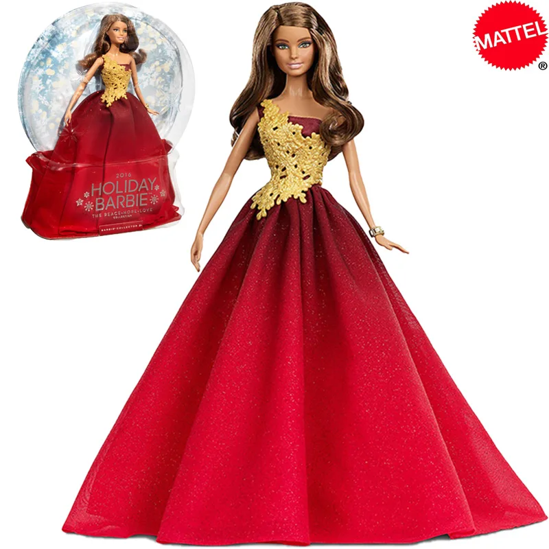 Mattel Барби 2016 праздник Тереза коричневые волосы красное платье | Куклы -1005001884718638