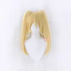 Парик для косплея Hiyoko Saionji из аниме данганронпа 3, термостойкие синтетические волосы с длинными светлыми хвостиками данганронпа + шапочка для бесплатного парика