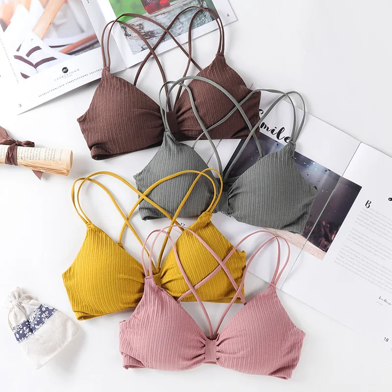 

Women Beauty Back Bras Sexy Tube Tops Cross Lingerie Sling Bras FemaleTube Tops Underwear