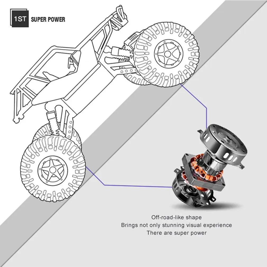 2 4 GHz RC автомобиль 4WD Рок Гусеничный ралли скалолазание 4x4 двойные двигатели Bigfoot