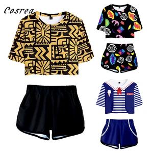 stranger things 3 cosplay t shirt shirts shorts sets girls eleven costume t shirt short sleeve womens sportswear harajuku tees free global shipping