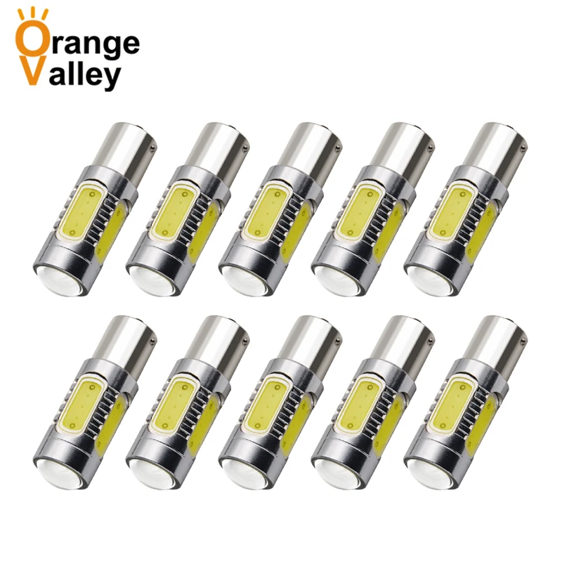 

10PCS 1156 BA15S 7506 COB LED Car Auto Turn Signal Lights Backup Reverse Bulb Fog Lamp 10-30V P21W 12498 Amber White