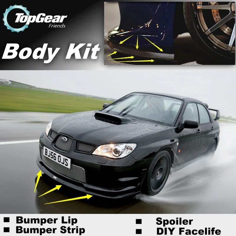 Дефлектор для губ Subaru Impreza WRX STi XV передний спойлер юбка TopGear Friends тюнинг автомобиля