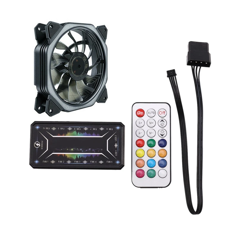 1 комплект 120Mm ЦПУ охлаждающий Coolingfan цветная (Rgb) и компьютер Pc чехол вентилятор