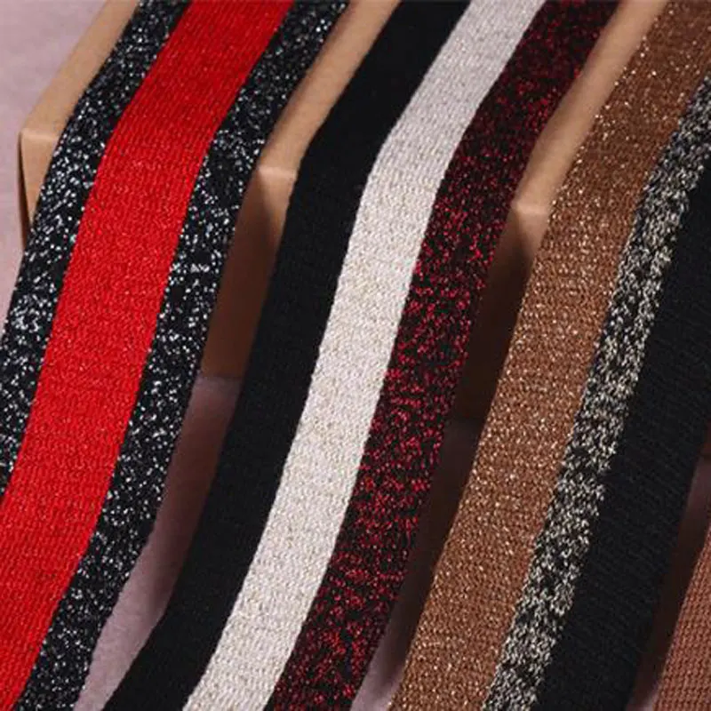 30mm Red Brown cotton Knitting Stripe Webbing Sport Pants Cloth Elastic Band Stretching Lace Ribbons DIY Garments Accessories | Дом и сад