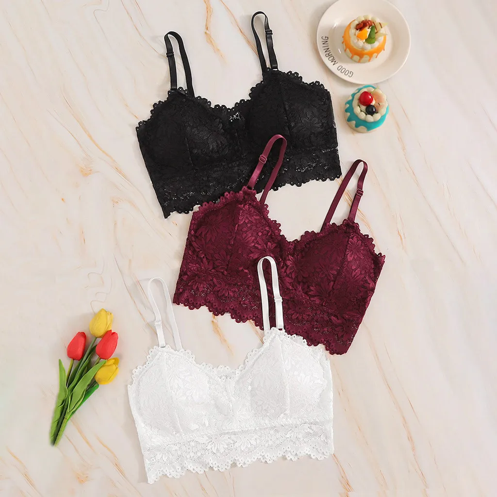 3 шт. женское кружевное сексуальное нижнее белье с кружевной лентой на груди