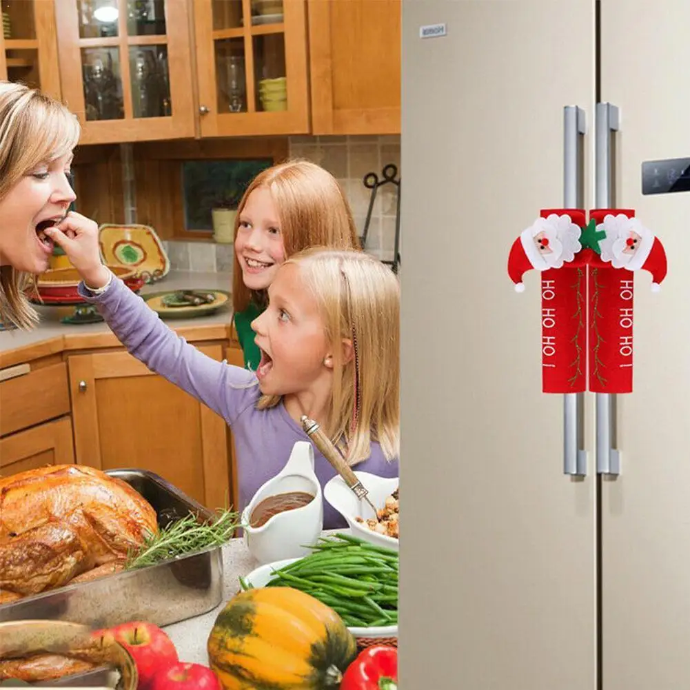 

Новый стиль, рождественские перчатки для холодильника, Рождественский Снеговик, старый олень, украшение для внешней торговли, рождественск...