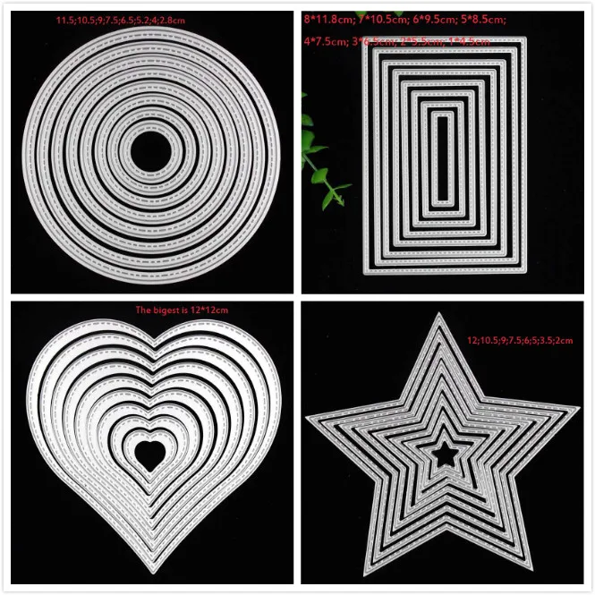 ZFPARTY квадратная круглая звезда рамка металлические штампы трафареты для сделай