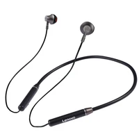 lenovo he06 bluetooth 5 0 neckband wireless earphones stereo sports magnetic bluetooth headset sports running waterproof headset