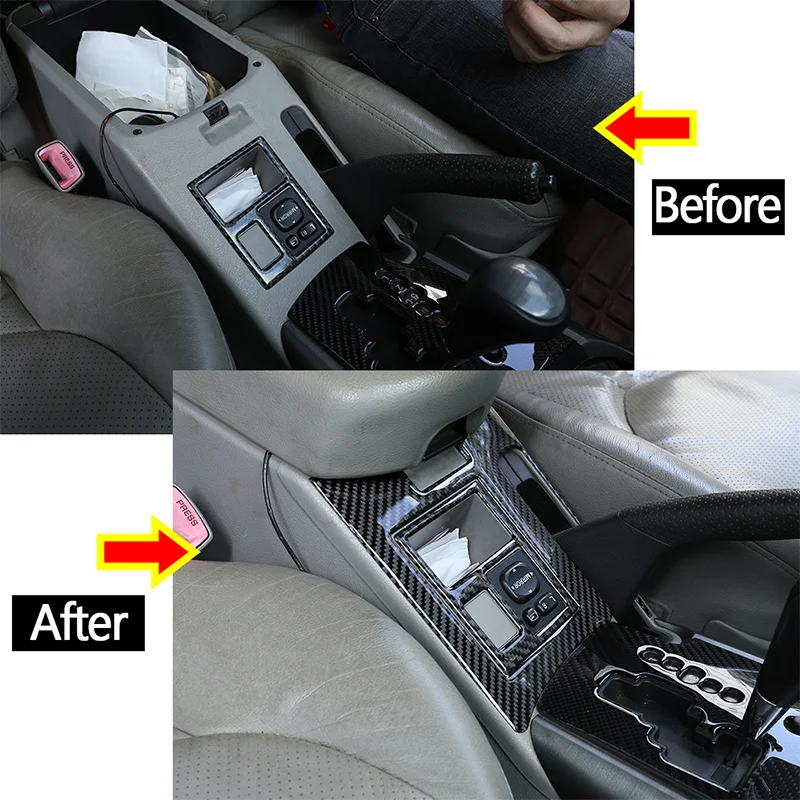 

For Toyota RAV4 2006-2012 Real Carbon Fiber 3D Sticker Car Gear Handbrake Lever Panel Trim Cover Interior Car Accessories