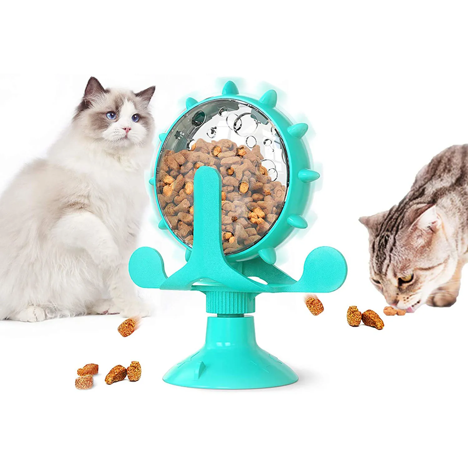 

2021 интерактивная игрушка для кошек с утечкой, оригинальная вращающаяся игрушка-колесо для кошек, котят, собак, ветряная мельница, аксессуар...