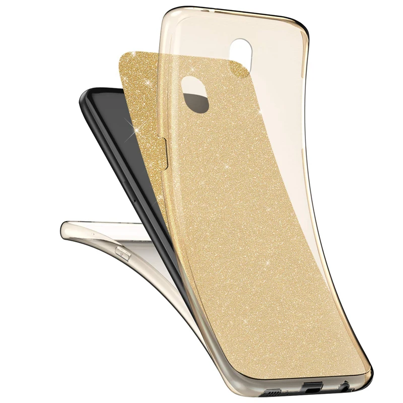 Блестящий силиконовый чехол для Samsung Galaxy J5 J7 A3 A5 A7 2017 J4 J6 2018 S7 S8 S9 S10 S11 Plus 360 полная