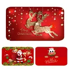 Рождественские украшения в виде оленя для дома, дверной коврик, напольный коврик, коврики Снеговик, рождественские украшения 2021, Рождественская вечеринка, Новогодний подарок