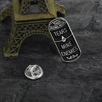tears of mine enamel pins black can pins hard lapel pin brooches badges backpack jackets accessories punk jewelry gifts friends