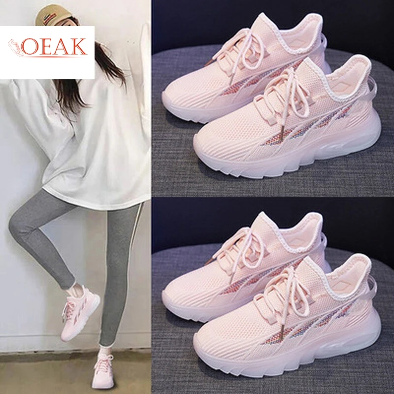 

The New2021Women Sneakers Woman Running Shoes Female Vulcanized Women's Casual Flats Women Walking Shoes Ladies Summer Plus Size