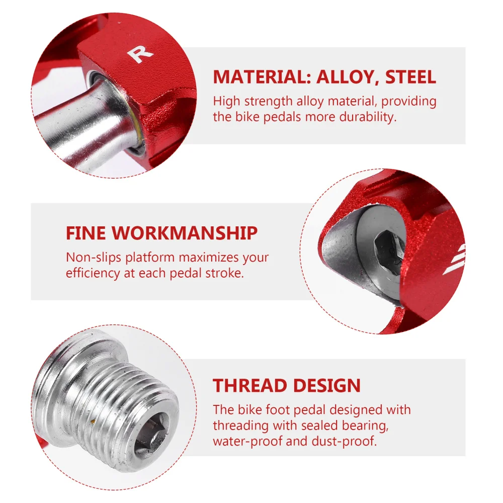 

1 Pair Mountain Bike Road Bike Pedal Non-Slip Bicycles Platform Flat Pedals