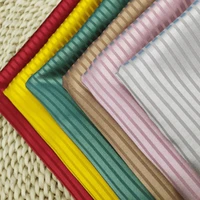 stripe jacquard stretchy imitation silk cation soft qualified sewing fabric