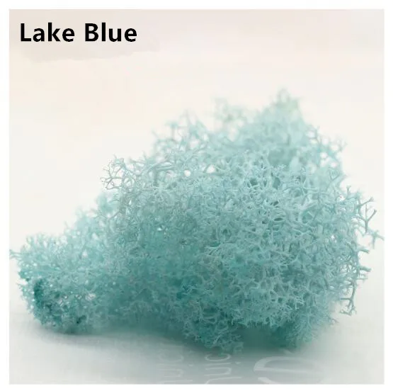 Lake Blue 20 г Многоцветный Искусственный мох трава искусственный цветок растение мох украшение дома гостиной DIY Садовый цветок Декор Аксессуары - Цвет: Lake Blue