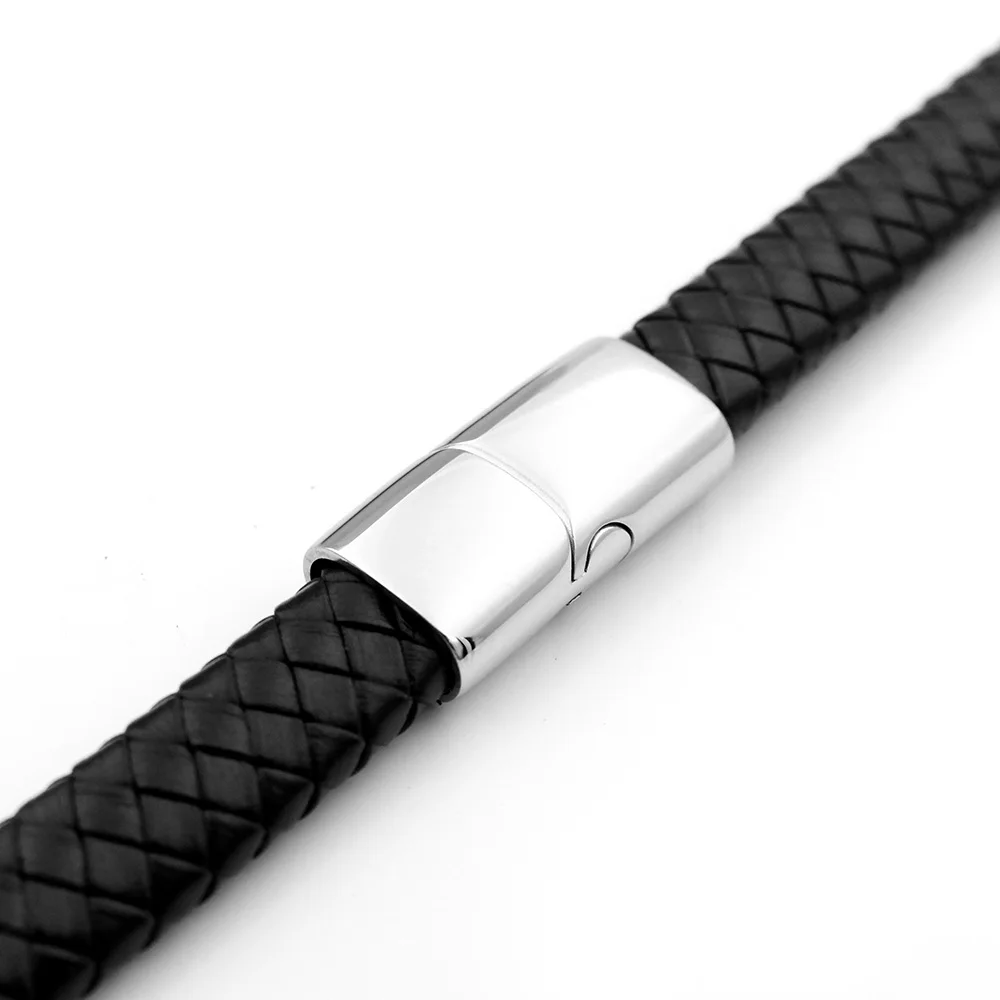 Плетеный браслет из натуральной кожи в стиле ретро ширина 12 мм H-образные