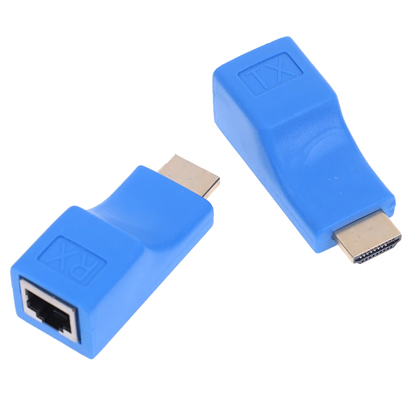 HDMI удлинитель к RJ45 Сетевой передатчик приемник TX RX Cat5e CAT6 Ethernet кабель V1.4 30 м 4K HD TV