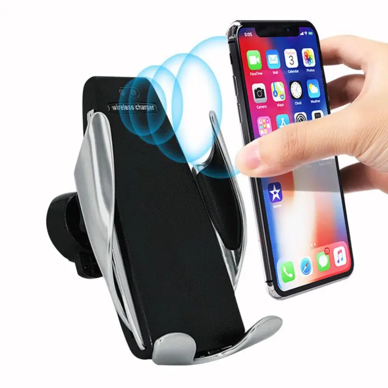 

Fast Wireless Car Charger Automatic Infrared Sensor Car Smart Phone Mount Holder 10W Charge For Samsung 7.5W IPhone USA Stocks