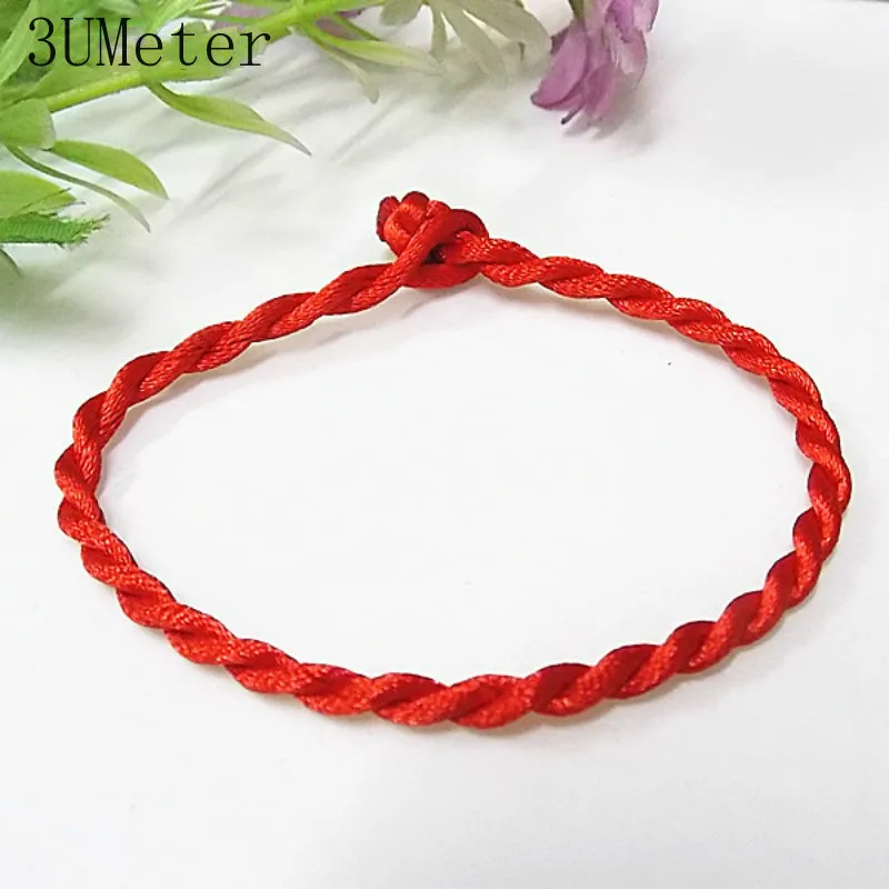 3 метра Лидер продаж 1 шт. браслет с красной нитью веревочный ручной работы