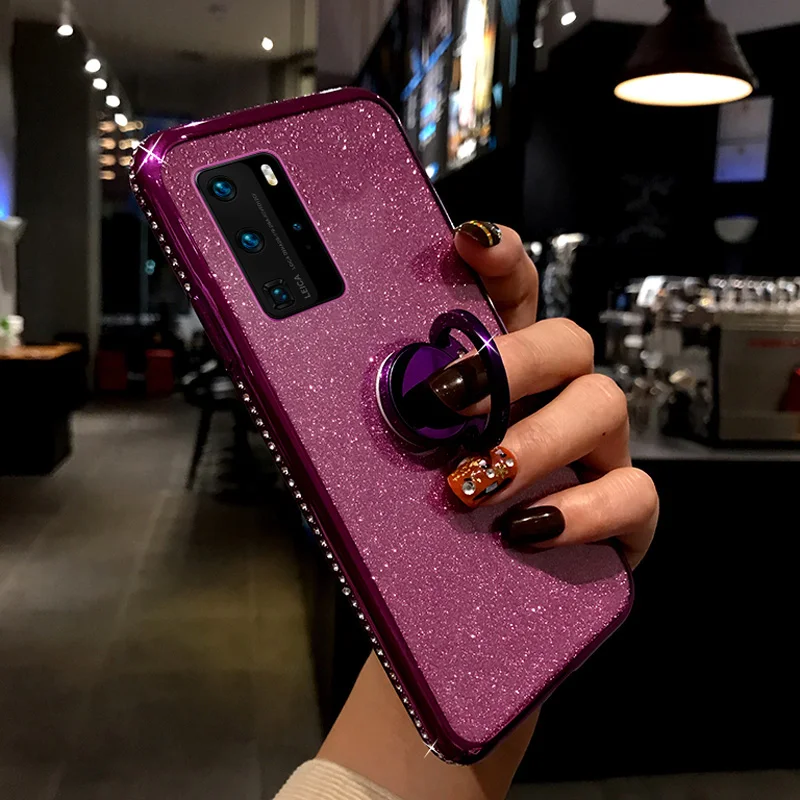 Блестящий чехол с кольцом держателем для Samsung Galaxy A31 A01 A21 A41 A51 A71 M31 M21 M11 A10 A10S A20 A20S A30