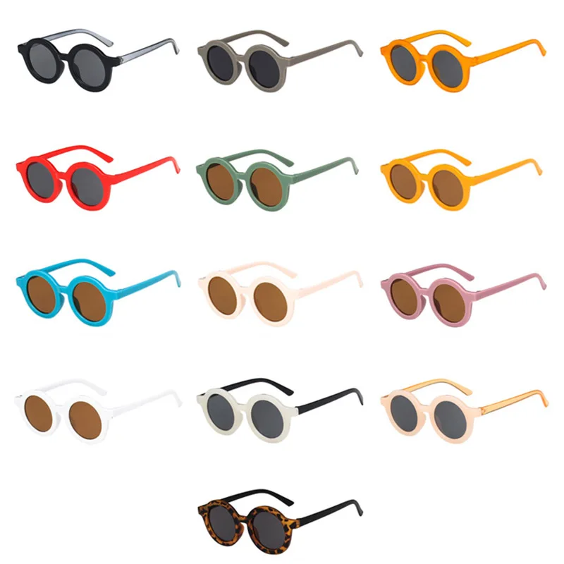 

Boy Girl Cute Cartoon Round Sunglasses Children Vintage Sunglasses UV Protection Classic Kids Eyewear Children Glasses